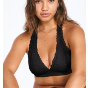 Metallic Lace Halter Bralette